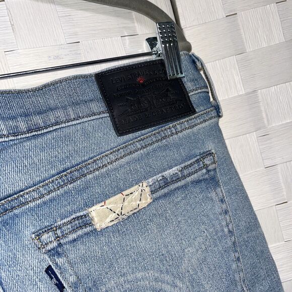 Levi’s Made&Crafted Patch Distressed Selvage Jeans Boyfriend Fit Size 28 - Picture 8 of 14